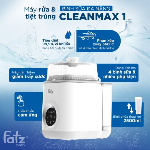 Máy rửa và tiệt trùng bình sữa đa năng Cleanmax 1 - Hình ảnh 11