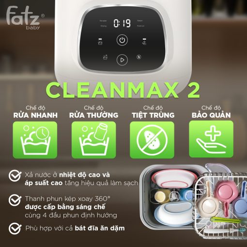 Máy rửa và tiệt trùng bình sữa đa năng Cleanmax 2 - B8802MZ - Hình ảnh 8
